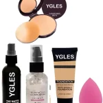 Fixer Spray, Primer, Foundation, Compact Powder, Blender Spounge